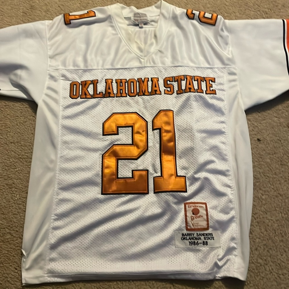 Gridiron Greats Barry Sanders Oklahoma State Jersey
